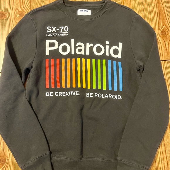 Old navy polaroid sweatshirt Clearance